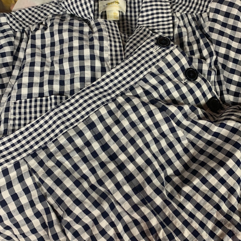 Anthropologie Maeve gingham 2 piece short set blouse and shorts size 0 new - Picture 4 of 4